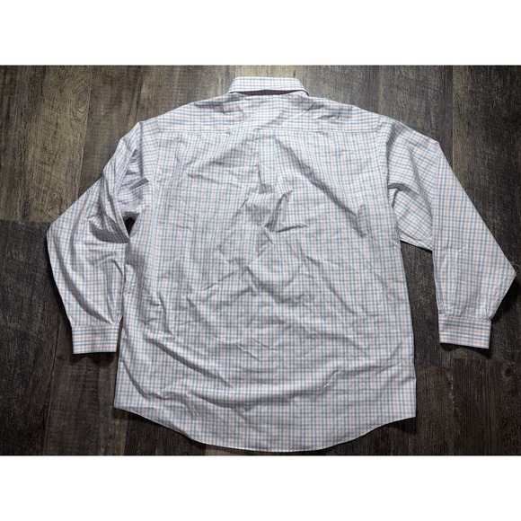 Brooks Brothers Light Blue and Pink Checkered Dress Shirt Size Mens XL - Picture 6 of 7